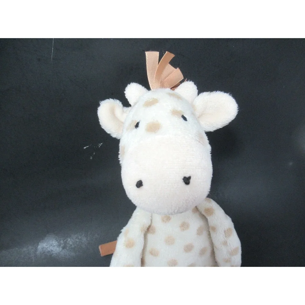 Little Jellycat Georgie Giraffe plush chime rattle cream‎ beige tan spots baby